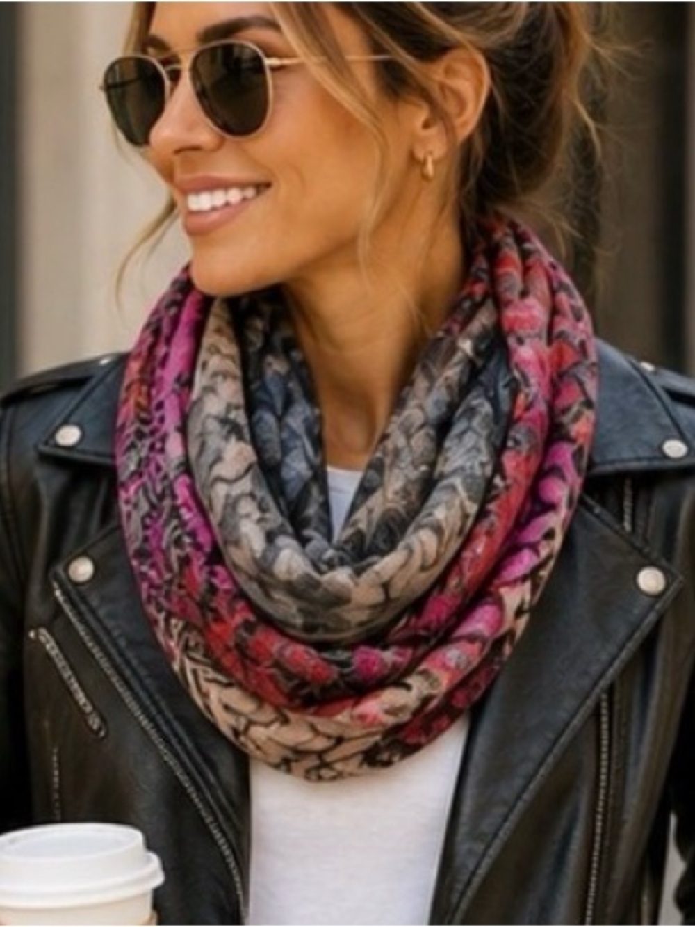 Nordstrom Boho Infinity Scarf | Multicolor Aztec Tribal Print Wrap